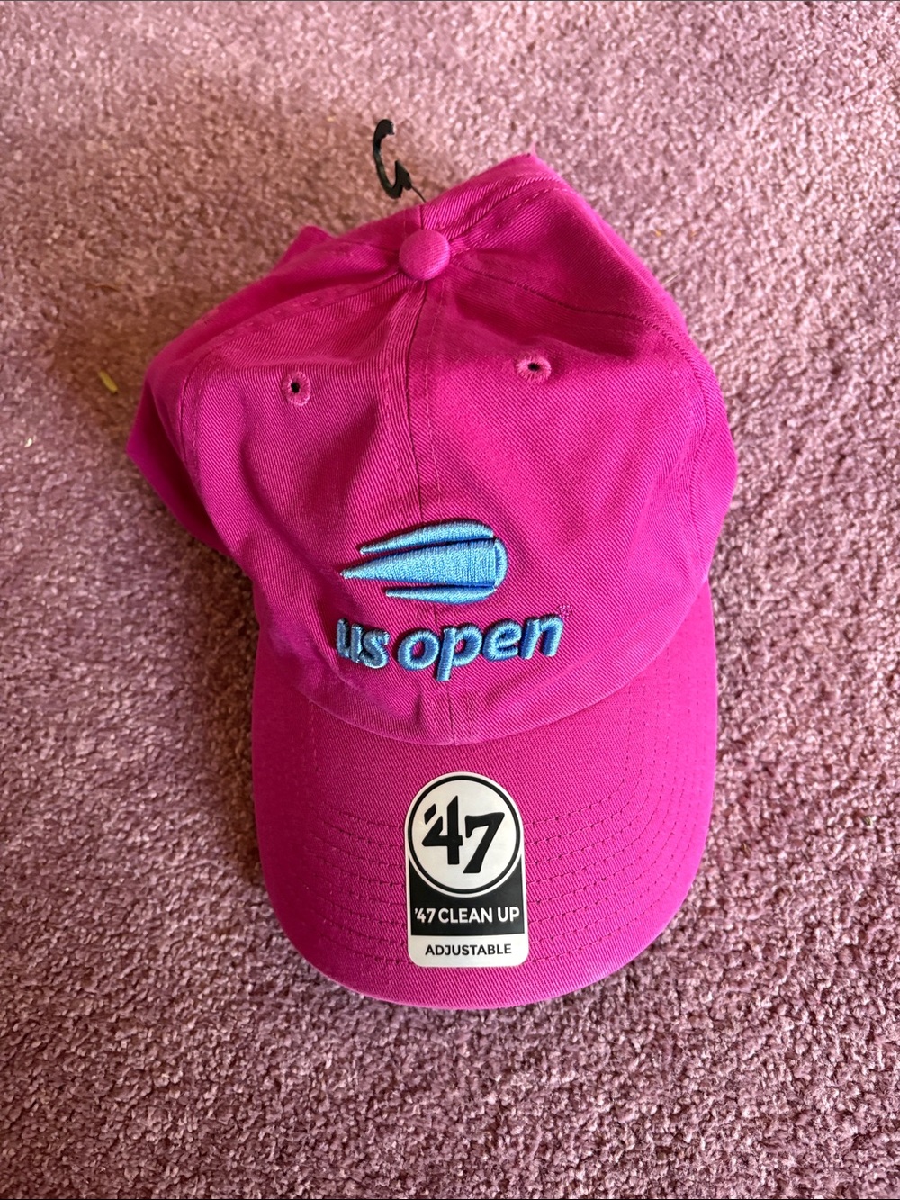 Pink US Open Baseball Cap with Blue Logo